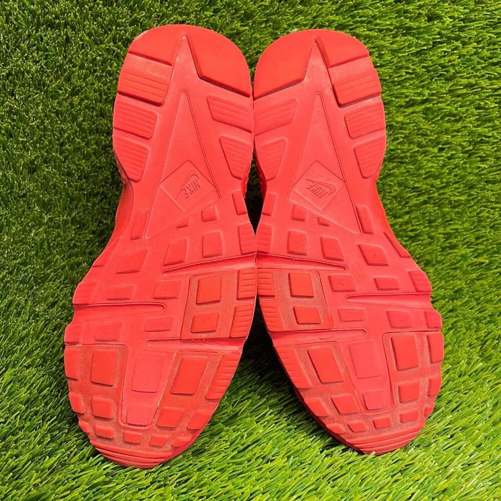 Nike Air‎ Huarache Run Triple Red Boys Size 5.5Y Walking Running Shoes Sneakers